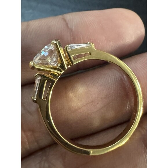 10K Fine Gold Shimmer Modern Comfort Band Ring – Size 8 - Picture 5 of 8